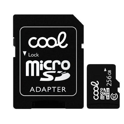 Carte mémoire Micro SD avec adaptateur x256 Go COOL (Classe 10)