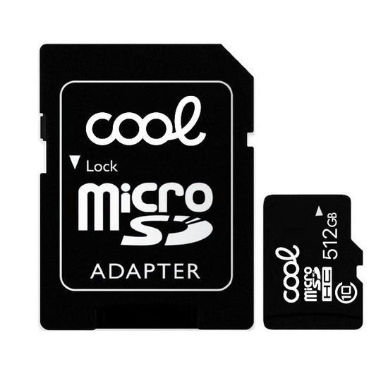 Carte mémoire Micro SD avec adaptateur x512 Go COOL (Classe 10)