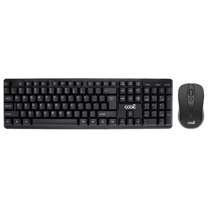 Kit clavier USB sans fil espagnol pour PC + souris Cool California